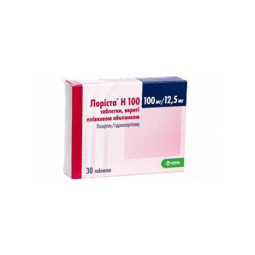 Лоріста Н 100 мг/12,5 мг таблетки №30 - фото №1 Лоріста Н 100 мг/12,5 мг таблетки №30