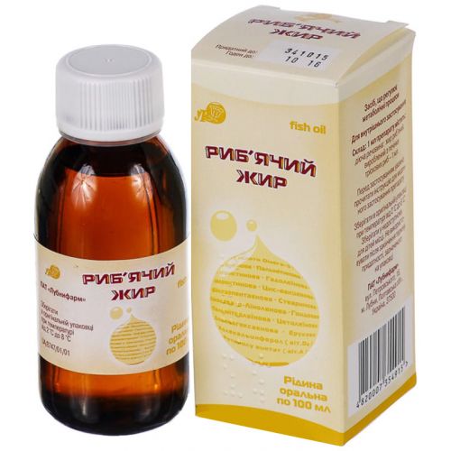 Риб'ячий жир масло 100 мл - фото №1 Риб'ячий жир масло 100 мл